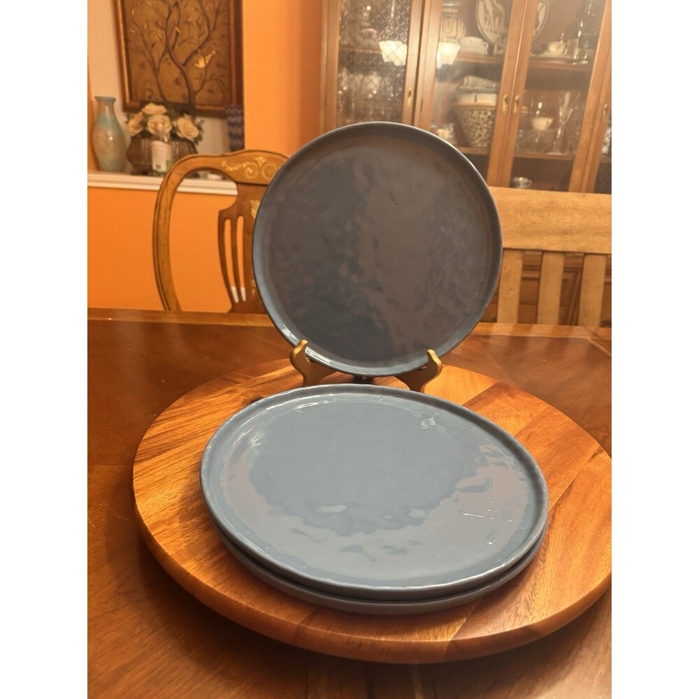 Dinner Plate Mercer Denim Blue by Crate & Barrel 11" A SET OF 4